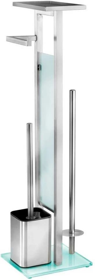 WENKO WC-Garnitur Debar Weiß Edelstahl Glas - Bild 2