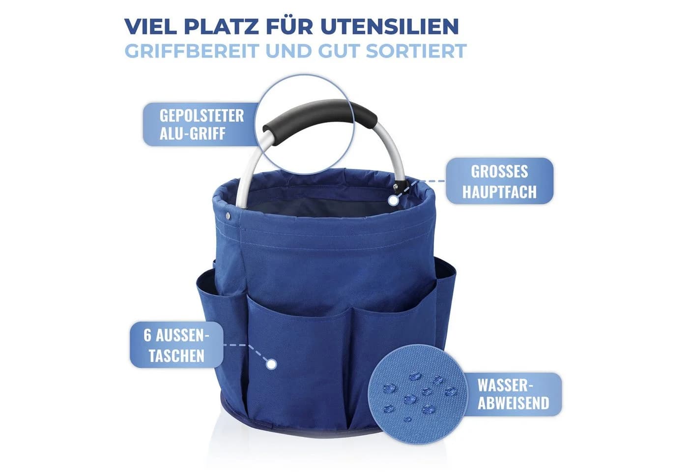 Maximex Universal-Reinigungs-Caddy Blau Faltbar - Bild 5