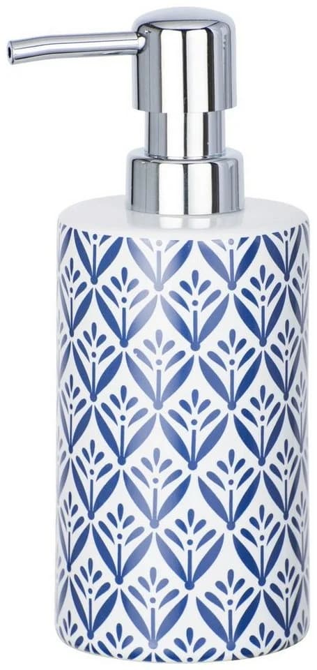 WENKO Seifenspender Lorca Keramik Blau Weiß 360 ml - Bild 2