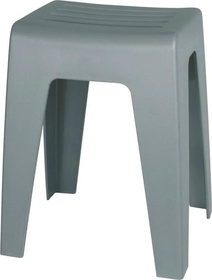 WENKO Hocker Kumba Grau Modern Kunststoff Badhocker - Bild 2