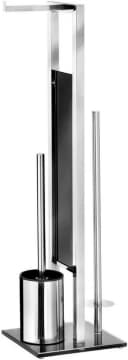 Wenko WC-Garnitur Rivalta Schwarz Edelstahl mit Glas Bild 2