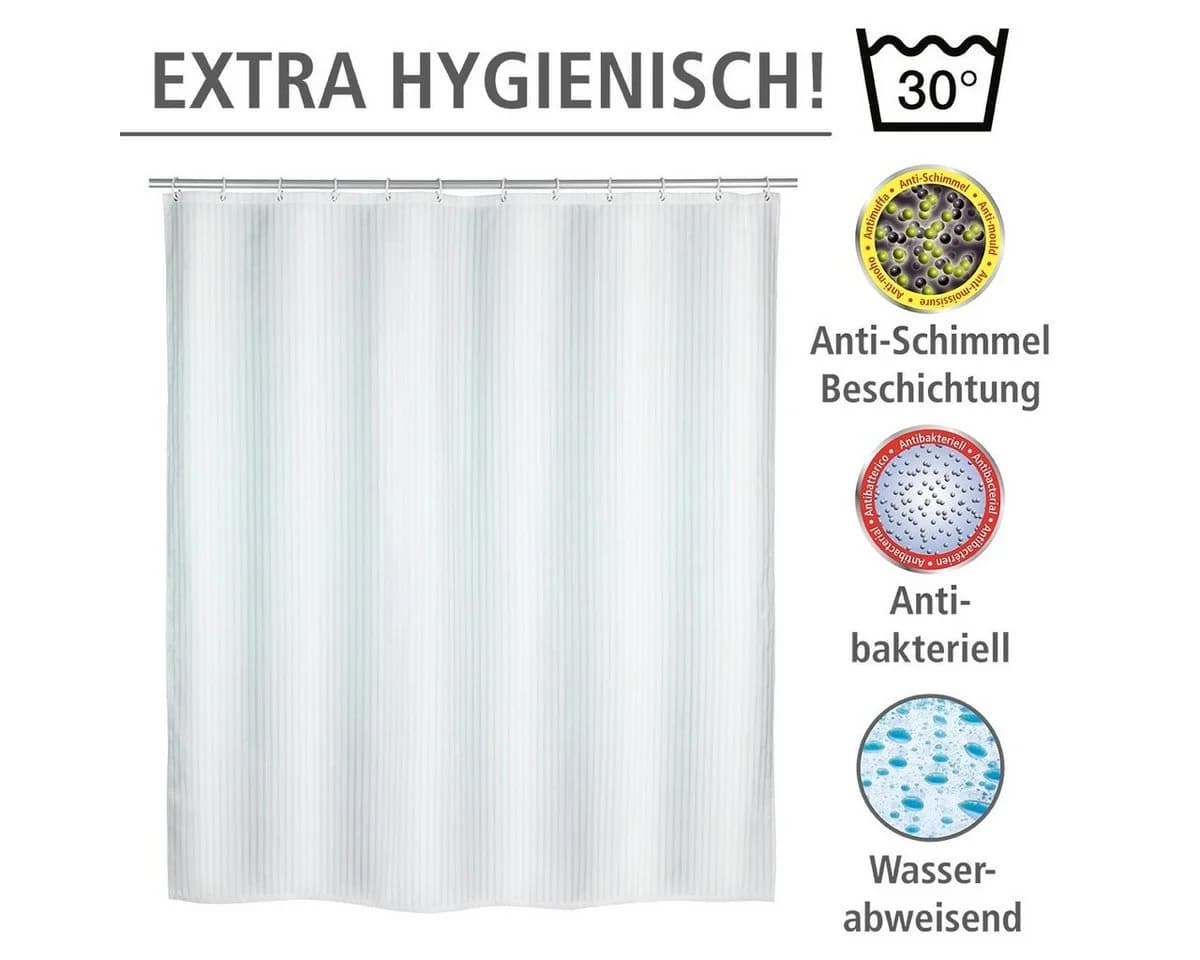 Duschvorhang WENKO Palais Weiß 180x200 cm Polyester - Bild 4