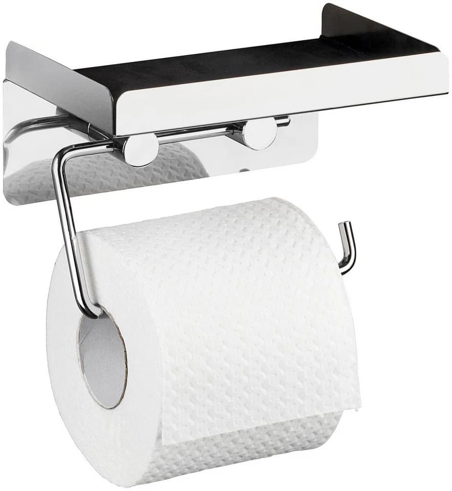 WENKO Toilettenpapierhalter Edelstahl 2in1 Kombination - Bild 2