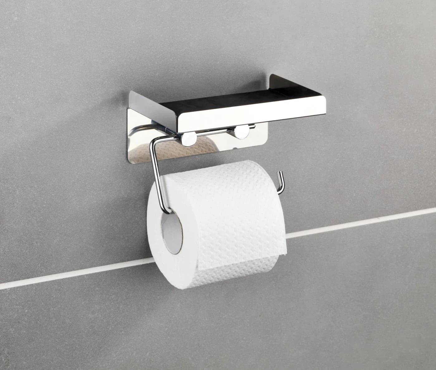 WENKO Toilettenpapierhalter Edelstahl 2in1 Kombination - Bild 3