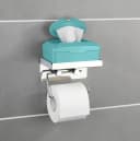 WENKO Toilettenpapierhalter Edelstahl 2in1 Kombination Bild 4