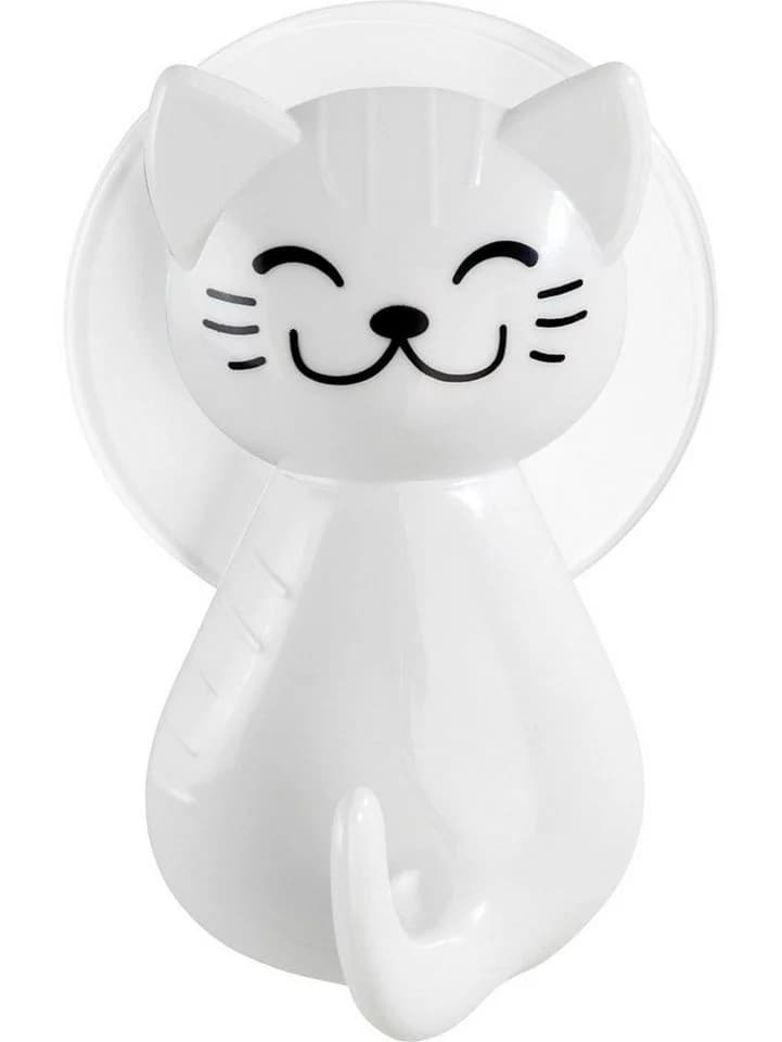WENKO Saughaken Katze weiß - Klebehaken mit Saugnapf - Bild 2