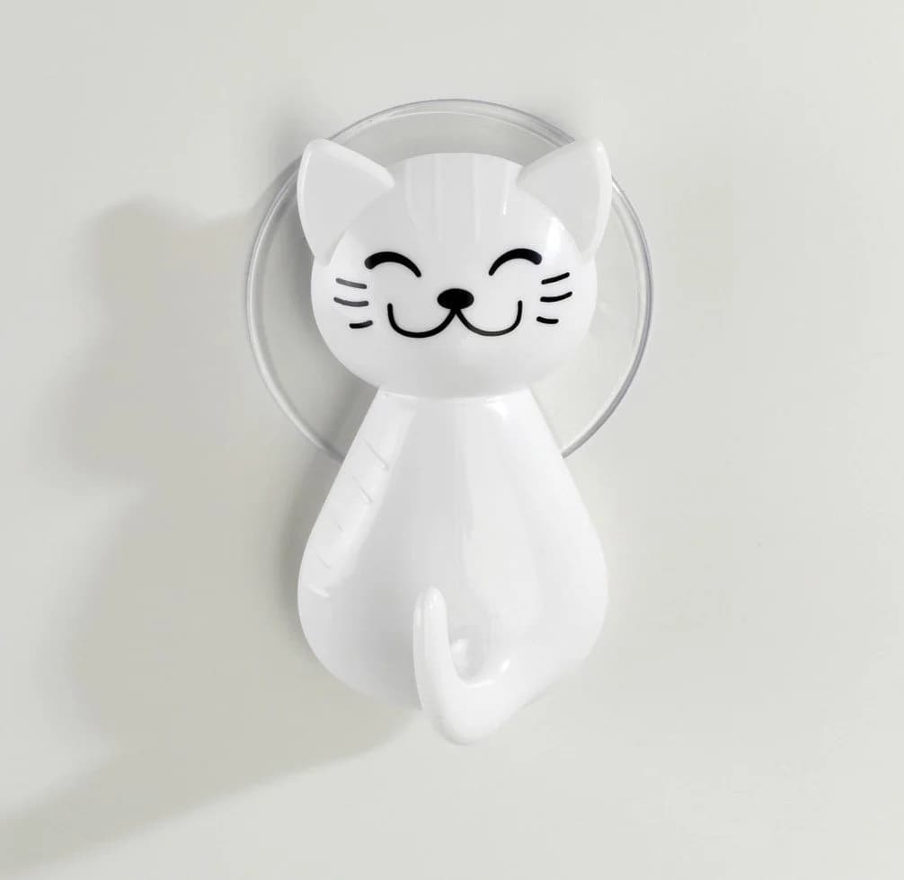 WENKO Saughaken Katze weiß - Klebehaken mit Saugnapf - Bild 3