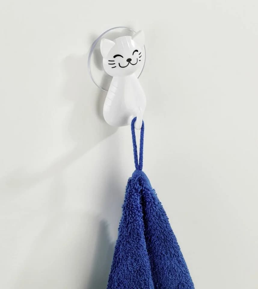 WENKO Saughaken Katze weiß - Klebehaken mit Saugnapf - Bild 4