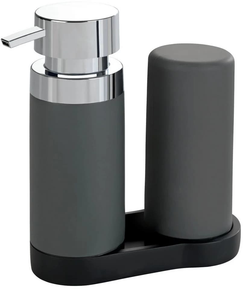 WENKO Spülmittelspender Easy Squeez-e Grau/Schwarz/Silber Kunststoff - Bild 2