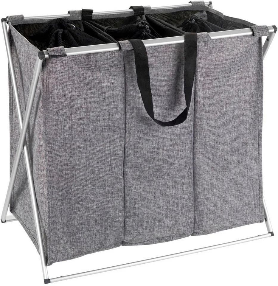 WENKO Wäschesortierer Trio Grau Aluminiumgestell - Bild 2