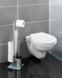 Wenko WC-Garnitur Rivalta Matt Edelstahl mit Glasplatte Bild 5