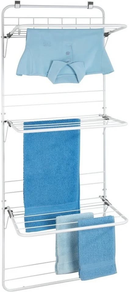 WENKO Wandwäschetrockner Über-Tür Weiß/Silber 3 Flügel - Bild 2