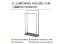 WENKO Handtuchständer Ravina Edelstahl 2 Arme Glasbodenplatte Bild 4