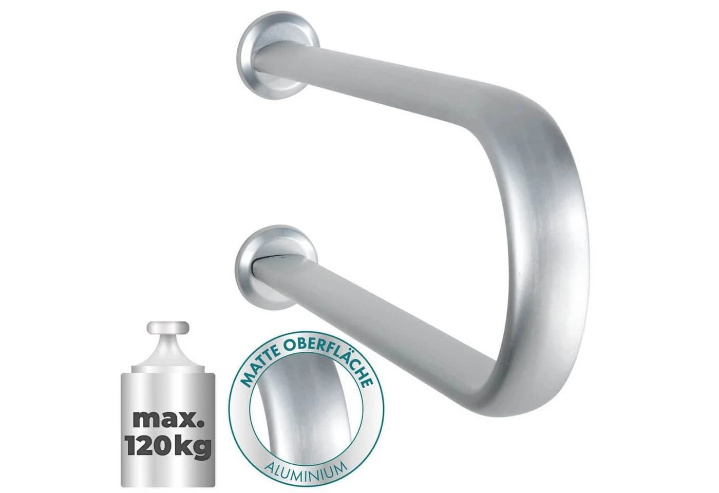 WENKO Badstützgriff Secura Premium Aluminium Silber Matt - Bild 5