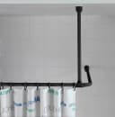 WENKO Duschvorhangstange Deckenstütze Schwarz Aluminium Fixmaß Bild 1