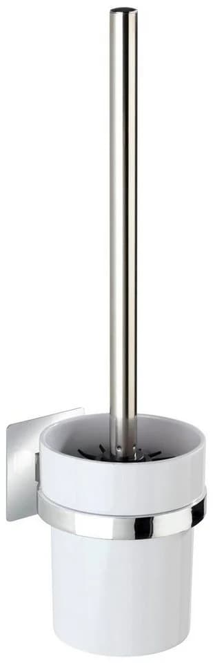WENKO WC-Garnitur Turbo-Loc Quadro Weiß/Schwarz ohne Bohren - Bild 2