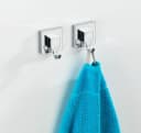 WENKO Wandhaken Vacuum-Loc® 2er Set Silber Chrom Bild 1
