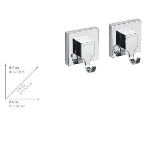 WENKO Wandhaken Vacuum-Loc® 2er Set Silber Chrom - Bild 5