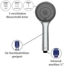 WENKO Handbrause Watersaving System Silber Chrom Bild 5