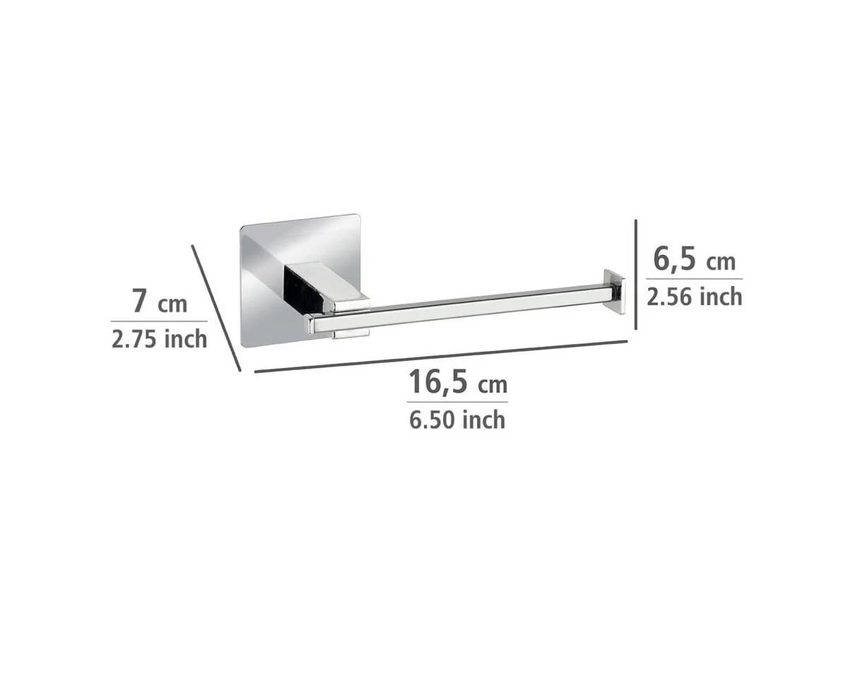 WENKO Toilettenpapierhalter Turbo-Loc Quadro Silber Edelstahl - Bild 4