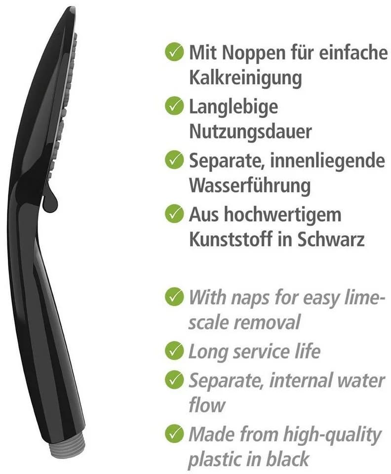 WENKO Handbrause Young Schwarz 5 Strahlarten ABS - Bild 5