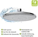 WENKO Regenduschkopf Watersaving System Silber Chrom Bild 1