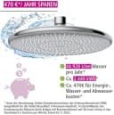 WENKO Regenduschkopf Watersaving System Silber Chrom Bild 4