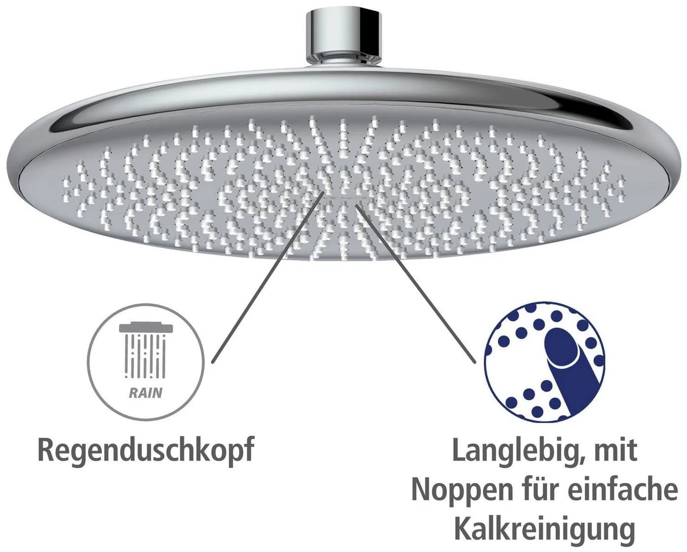 WENKO Regenduschkopf Watersaving System Silber Chrom - Bild 5