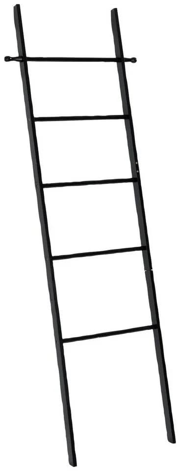 Wenko Handtuchleiter Loft Bambus Schwarz Bohrfrei