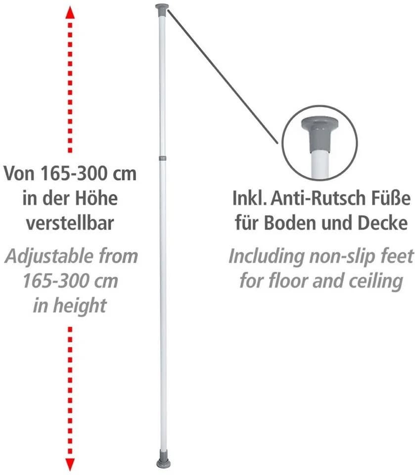 WENKO Teleskopregal Herkules ausziehbar 165-300 cm