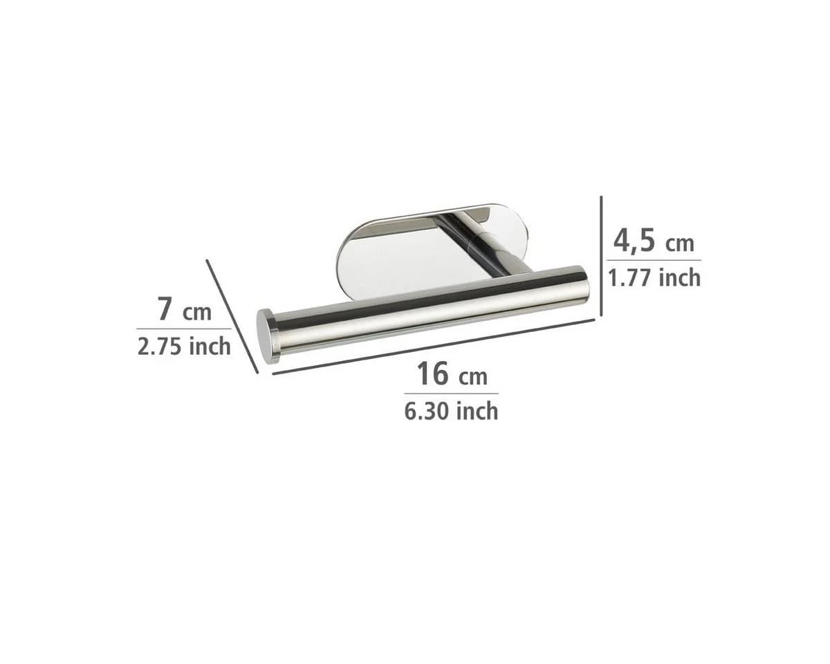 WENKO Toilettenpapierhalter Orea - Bohrfrei Edelstahl Silber - Bild 5