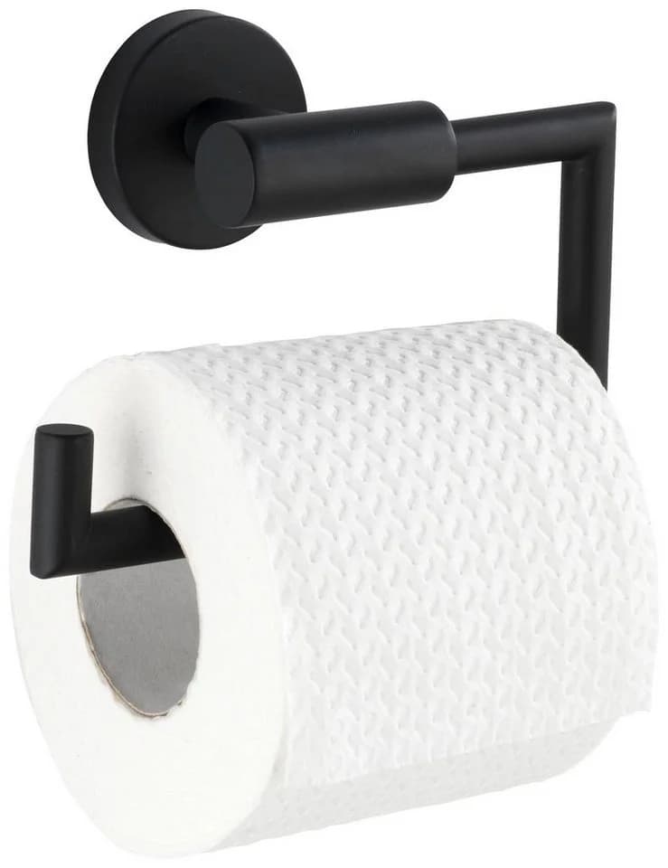 WENKO Toilettenpapierhalter Bosio Edelstahl Schwarz Matt Industrial Style - Bild 3