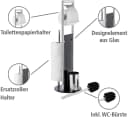 WENKO WC-Garnitur Ravina Silber Edelstahl Sicherheitsglas Bild 1