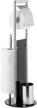 WENKO WC-Garnitur Ravina Silber Edelstahl Sicherheitsglas Bild 2