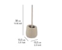 WENKO WC-Garnitur Badi Beige Grau Keramik mit Silikonbürste Bild 3