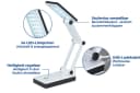 Maximex LED Schreibtischlampe faltbar weiß stufenlos verstellbar Bild 4