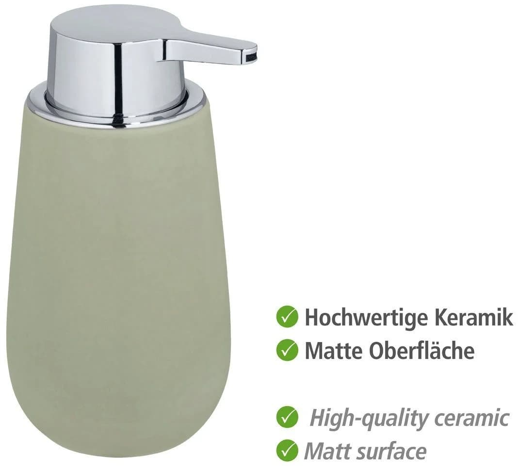WENKO Seifenspender Badi Lindgrün Keramik 320 ml - Bild 3