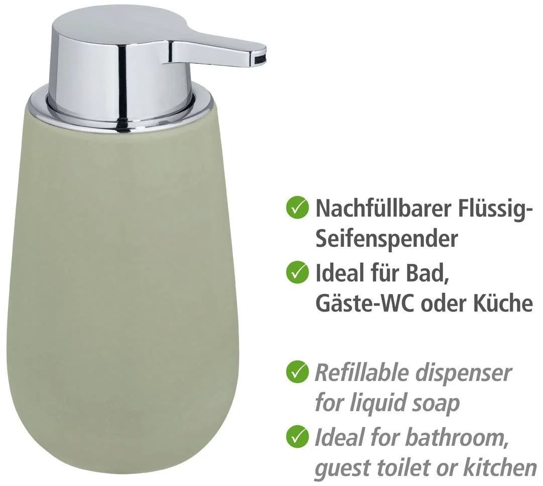 WENKO Seifenspender Badi Lindgrün Keramik 320 ml - Bild 4