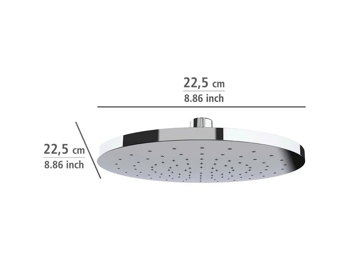 WENKO Regenduschkopf Watersaving System Automatic Cleaning Silber