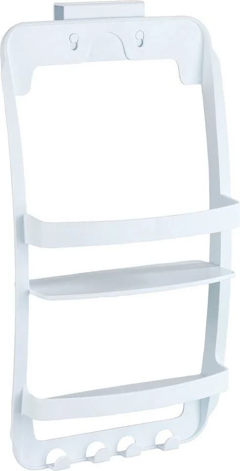 WENKO Duschregal Universal Weiß 2 Ablagen 4 Haken Kunststoff - Bild 3
