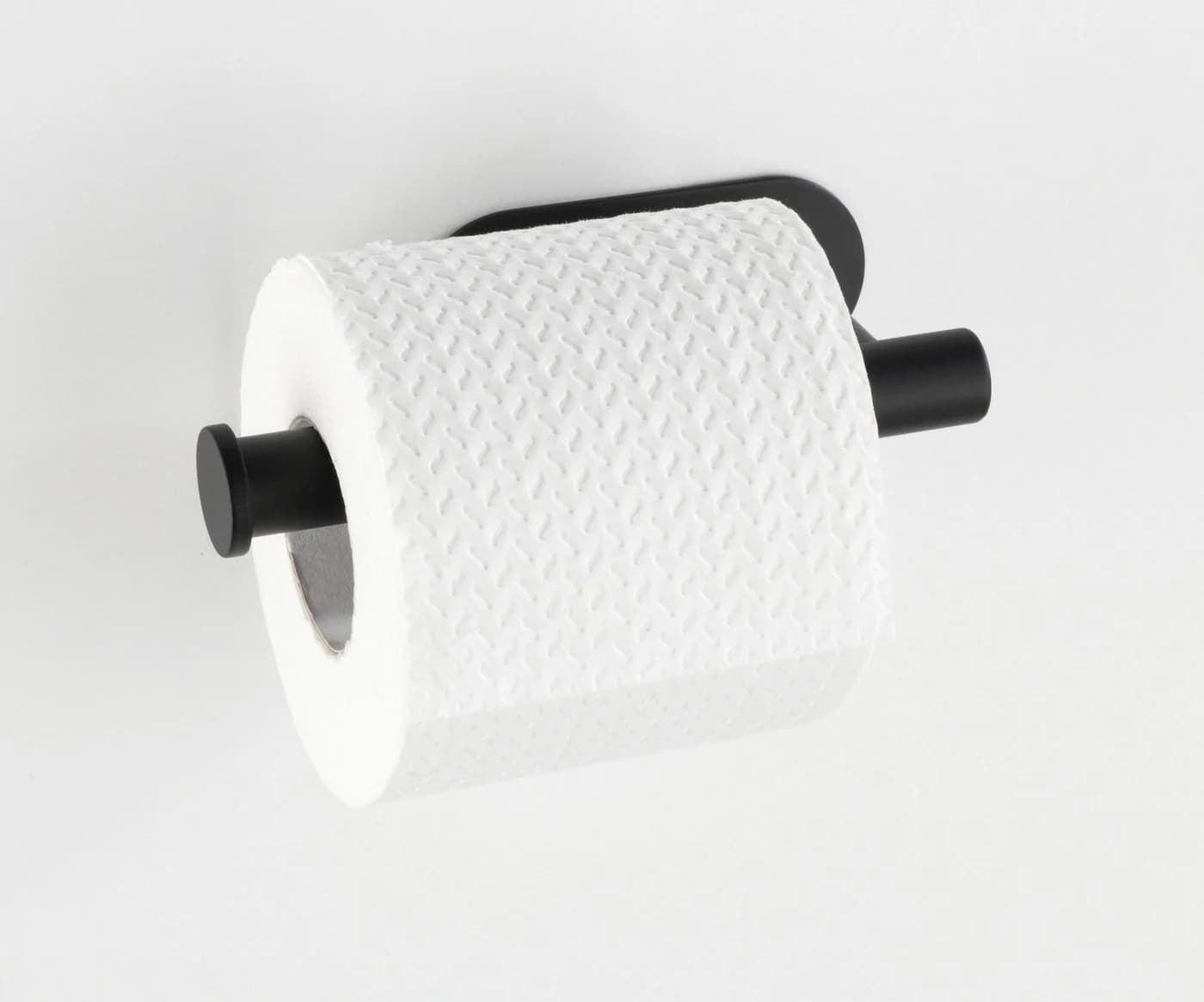 WENKO Toilettenpapierhalter Orea Schwarz Edelstahl ohne Bohren