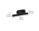 WENKO Toilettenpapierhalter Orea Schwarz Edelstahl ohne Bohren Bild 3