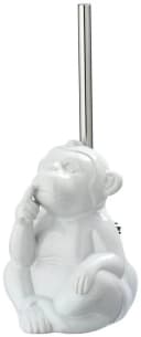 WENKO WC-Garnitur Monkey Keramik Weiß mit Silikon-Bürste Bild 1