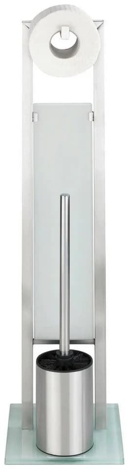 WENKO WC-Garnitur Rivalta Edelstahl Weiß Schwarz inkl. 2 WC-Bürsten - Bild 4