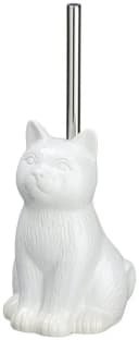 WENKO WC-Garnitur Cat Weiß Keramik mit Silikon-Bürste Bild 2