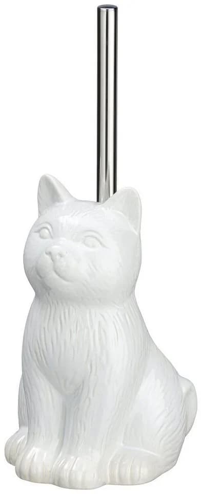 WENKO WC-Garnitur Cat Weiß Keramik mit Silikon-Bürste - Bild 2