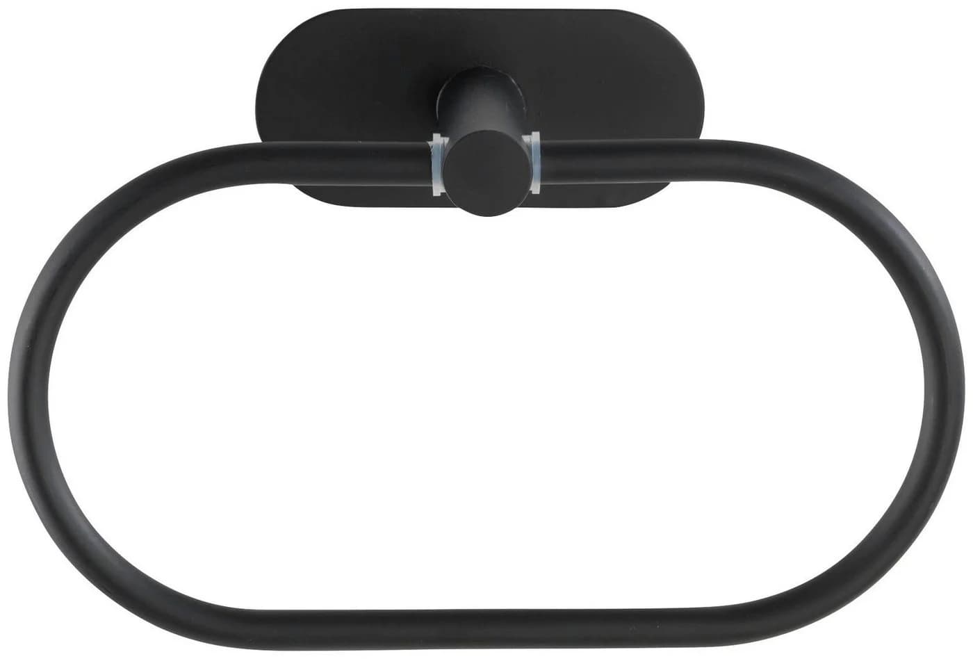 WENKO Handtuchring Orea Edelstahl Schwarz Bohrfrei