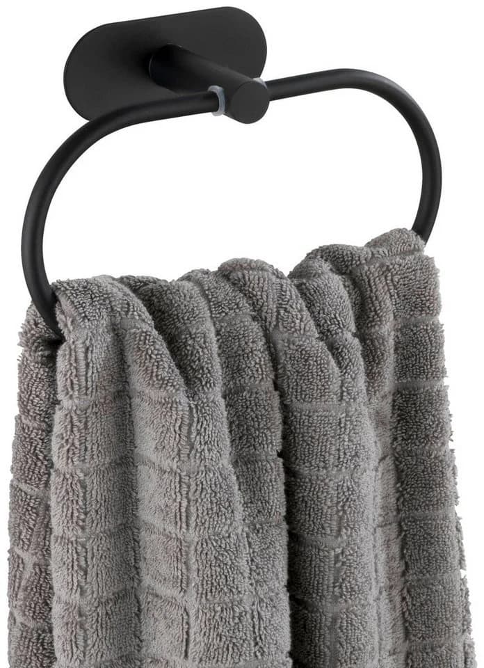 WENKO Handtuchring Orea Edelstahl Schwarz Bohrfrei - Bild 3