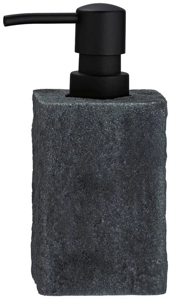 WENKO Seifenspender Villata Grau 300ml Naturstein-Optik - Bild 2