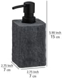 WENKO Seifenspender Villata Grau 300ml Naturstein-Optik Bild 5